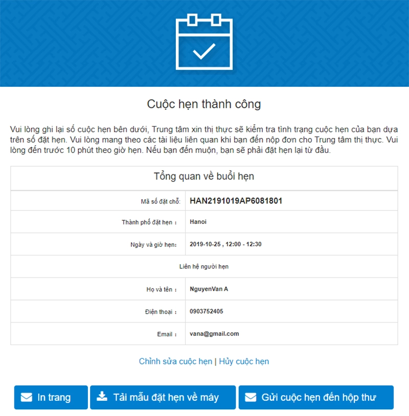 Đặt lịch hẹn visa Trung Quốc