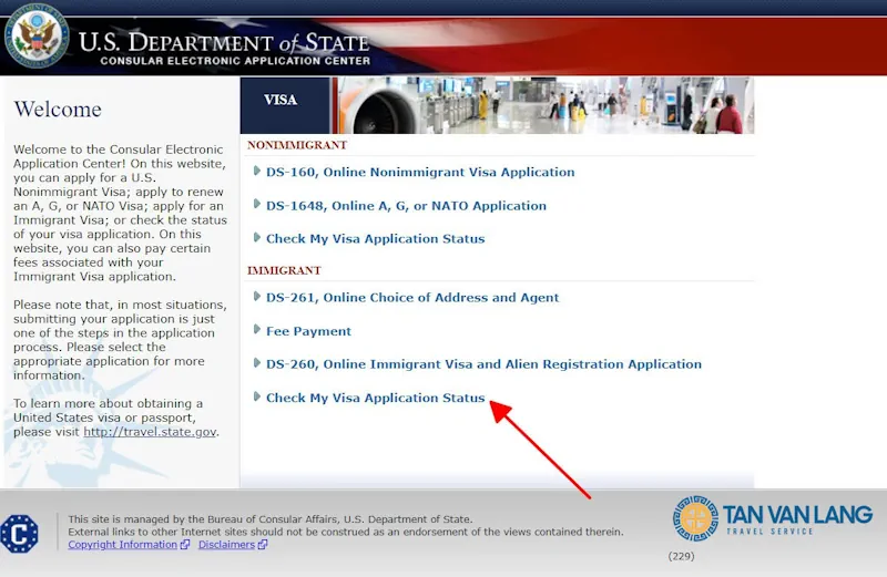 Tra cứu kết quả visa Mỹ
